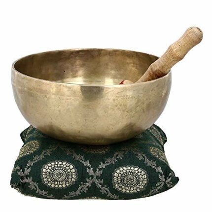 Aggrawal's Shop Buddhist Bell Handmade Singing Bowl for Meditation and Healing 8 X 3.75 Inch