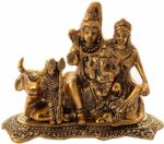 Efinito Metal Shiva Parvati Idol Gold, 1 Piece - Image 2