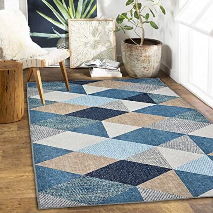 Efinito 3D Printed American Bedside Runner Carpet Anti Skid for Home/Kitchen/Kitchen/Living Area/Office Entrance. (Crystals, 4x6 ft)