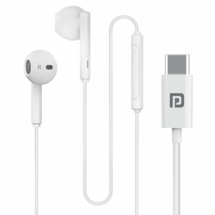 Portronics Conch Theta C in Ear Type C Wired Earphones with in Line HD Mic, Powerful Audio, 14.2mm Driver, Unique Earbuds Design, TPE Anti Tangle Wire, in line Controls, Wide Compatibility(White) | Wireless | Bluetooth | Noise Cancelling | Long Battery Life | Fast Charging