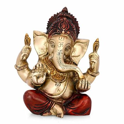 Efinito Brass Ganesh Ganesha murti Idol Elephant Hindu God Ganesha Sculpture - Ganpati Handmade Statues