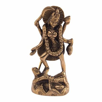 Efinito Hindu Goddess Brass Kali Maa Sculpture | Adi Shakti Ma | Religious Statue Idol Sculpture| Brass Kaali Murti