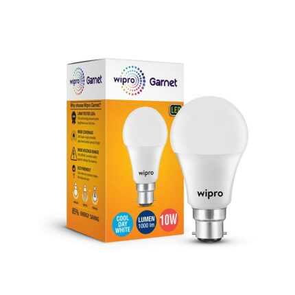 Efinito Garnet 10W LED Bulb for Home & Office |Cool Day White (6500K) | B22 Base|220 degree Light coverage |4Kv Surge Protection |400V High Voltage Protection |Energy Efficient | Pack of 1