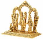 Efinito Rajasthani Handicraft Metal Ram Darbar Murti - Lord Ram laxman sita Statue - Showpiece for Diwali - Unique Gifts (20 cm x 10 cm x 20 cm, Gold) - Image 2