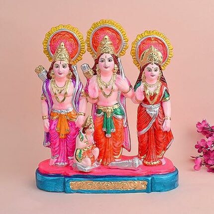 Efinito Religious Handcrafted Colorful Clay Ramdarbar Statue Murti, God Idol Statue Showpiece Gifting Any Auspicious Occasion Like Wedding, Anniversary, Diwali, Housewarming, Home Decoration (RDS2)