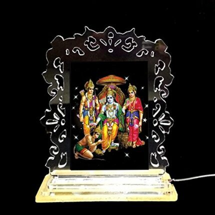 Ram Darbar Acrylic Figurine Showpiece with LED Light and Charger , by Efinito