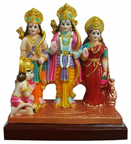 Efinito Resin Ram Sita Laxhman Hanuman Showpiece 18 x 14 x 6 cm Multicolour, 1 Piece