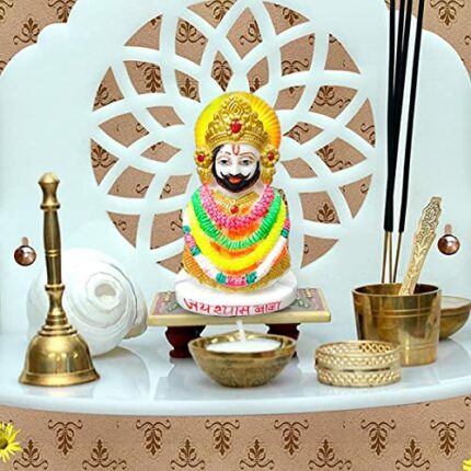Efinito Khatu Shyam Statue | Khatu Shyam Idol for Home Decor, Gift & Pooja, Car Dashboard Statue | Shree Khatu Shyam ji Showpieces for Car Dashboard