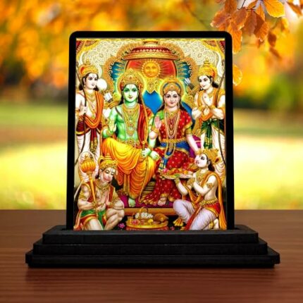 Efinito Ram Darbaar Idol for Home Also for car Dashboard Idol Size (3X4) inches (Ram Darbar)