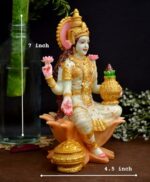 Efinito Marble Lakshmi Ji Sculpture for Pooja Room I Desk Organizer Spiritual God Idols for Decorative Showpiece I Lakshmi Ji Figurine for Showpiece - Image 2