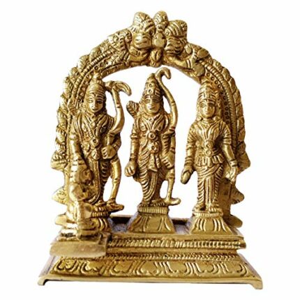 Efinito Brass Idol Ram Darbar Statue Lord Rama Laxman Sita Religious Gift Indian Art