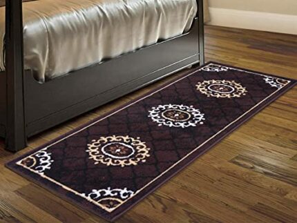 Efinito Solid Modern Runner (Brown, Polypropylene, 1.6 X 5 Feet, Pack of 1)