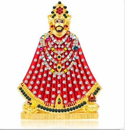 Efinito Khatu Shyam Idol in Brass Material | Multicolored | Suitable for car Dashboard | Office Table | Home Decor | Hone Temple puja | Festival pujan | Gift Item