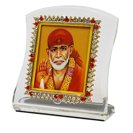 Efinito Religious Idol Acrylic Showpiece Figurine for Car Dashboard, Home & Office D?cor (Sai Baba)