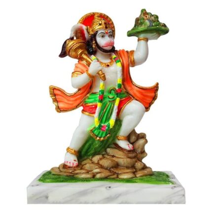 Efinito Lord Mahavir Pahad Sanjeevani Hanuman/Bajrangbali God Idol Statue Showpiece Figurine - Religious Pooja Murti Gift Item Home D?cor/Office/Temple