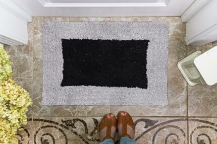 Efinito Absorbent Door Mat for Indoor Entrancex Non Slip Mat for Front Door Entryway, Soft Cotton Home. Hotel Balcony Floor Carpet, Floor Mats for Home, KitchenFloor Door Mat |-(55x35cm)