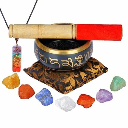 Efinito Tibetan Bowl, Tibetan Singing Bowl for Meditation, Meditation Bowl Deep Sound Om, Tibetan Bowl for Meditation, Buddha Bowl for Sound, Chinese Meditation Bowl (4 Inches)