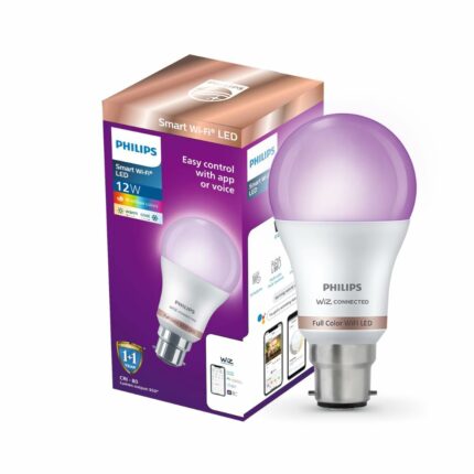 Efinito WiZ Neo 12W B22 Wi-Fi & Bluetooth LED Smart Bulb with Music Sync, Compatible with Amazon Alexa & Google Assistant, 16 Million Colours & Motion Sensing Technology | Pack of 1