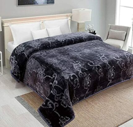 Efinito Single Bed Blanket Mink Blanket for Heavy Winter Ac Solid Blanket Super Soft Lightweight Blanket Warm kambal (Grey, Single Bed)