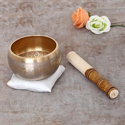 Efinito 5 inches - Singing Bowl Tibetan Buddhist Prayer Instrument With Striker Stick,OM Bell, OM Bowl, Meditation Bowl, Music Therapy