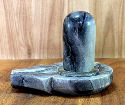 Efinito Natural Stone Shiva Lingam, Shiv Ling Idol or statue, for Daily Pooja ( 4.25" inches height)