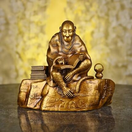 Efinito Car Dashboard Resin Ramayani Hanuman Idol Home Decor Item Hanuman Murti Statue for Gift (Pack-1) Height -4.33 Inch? (Standard, 1)