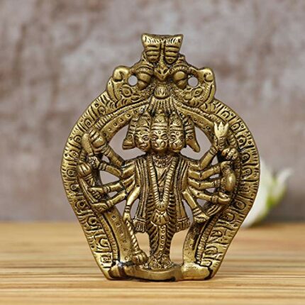 Efinito Panchmukhi Lord Hanuman Brass Idol Statue
