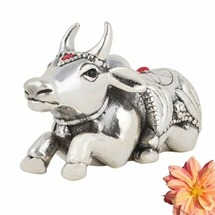 Efinito 999 Pure Silver Shiv Nandi Maharaj Idol/Statue (Shivji Ki Savari) for Pooja, Home Decor & Gifting Purpose