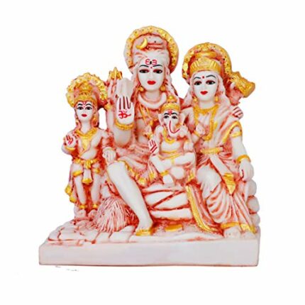 Resin ABD8-Shiv Parivar Idol for Decoration and Pooja- 6x 12x 20 cm