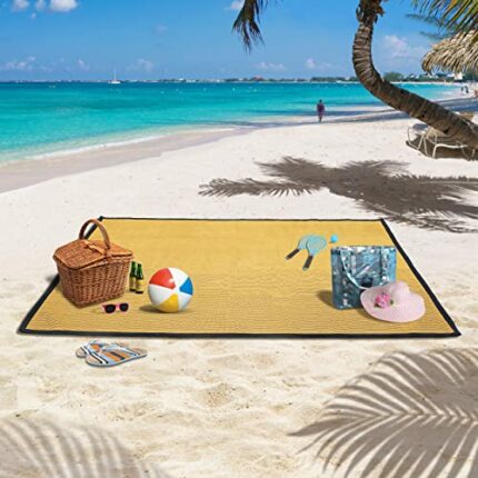Efinito Multipurpose Floor Mat/Rug/Carpet/chatai/Outdoor Mat Brown Color (5ft x 7ft) Pack of - 1