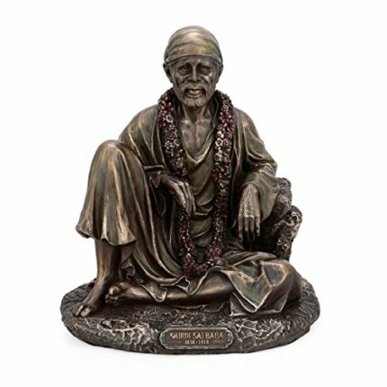 Efinito Lord Sai Baba Idol Bronze Sainatha Sri Sai Om Sairam Statue Religious Goodwill Gift