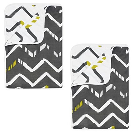 Efinito 120 GSM Polyester Reversible Lightweight Printed Single Bed AC Dohar Blanket - White and Olive