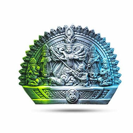Efinito stone Goddess Maa Durga Devi Idol, Standard, Multicolour.