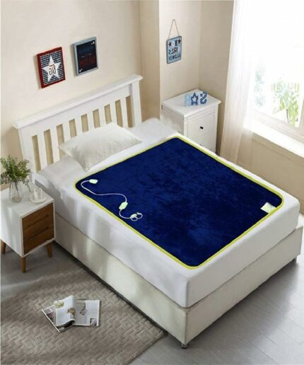 Efinito Polyester Electric Blanket - Single Bed Heating Bed Warmer (30x60 Inches, Blue)
