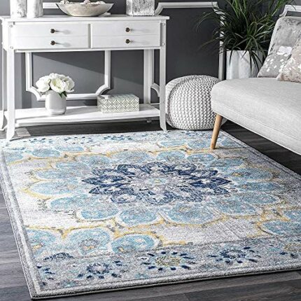 Status 3 x 5 Feet Multi Printed Vintage Persian Carpet Rug Runner for Bedroom/Living Area/Home with Anti Slip Backing