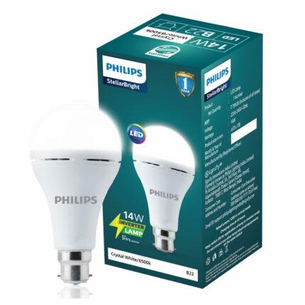Efinito 14W Emergency LED Bulb | Stellar Bright B22 Inverter LED Bulb for Power Cuts | Crystal White, Pack of 1