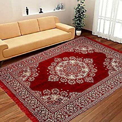 Efinito 9x12 Feet Carpet Glossy Chennile Soft Fabric