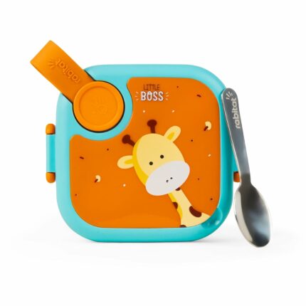 Efinito Stainless Steel Lunch Box with Spoon - 2 Years Brand Warranty | Tiffin Box for Kids | Steel Lunch Box for School Girls and Boys | LUNCHMATE Mini Little Boss 500 ml