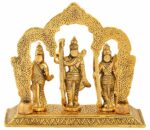 Efinito Rajasthani Handicraft Metal Ram Darbar Murti - Lord Ram laxman sita Statue - Showpiece for Diwali - Unique Gifts (20 cm x 10 cm x 20 cm, Gold) - Image 3