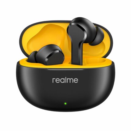 realme Buds T110 Bluetooth Truly Wireless in Ear Earbuds with mic, AI ENC for Calls, Google Fast Pair, 38 Hours Total Playback with Fast Charging and Low Latency Gaming Mode (Punk Black) | Noise Cancelling | Long Battery Life