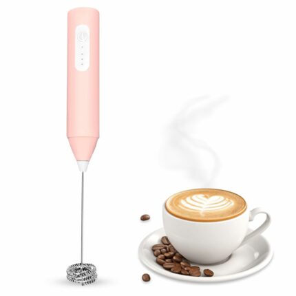 Efinito Portable Milk Frother, 2 Layer Whisks Rod, 3-Speed Modes Rechargeable Type-C Charging Port, Handheld Milk Frother, Milk Foam Maker for Coffee Pack of 1