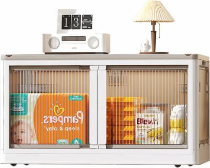 Efinito 1 Tier Plastic Cupboard for Storage, Plastic Wardrobe for Storage, Almirah for Clothes Storage Drawer Storage Rack, Clothes Organiser for Wardrobe - White
