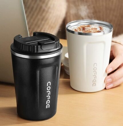 Efinito Stainless Steel Vacuum Insulated Coffee Mug 510ML Insulated Coffee Cups Double Walled Travel Mug, Car Coffee Mug with Leak Proof Lid Reusable Thermal Cup for Hot Cold Drinks Coffee, Tea