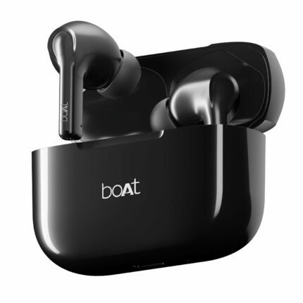boAt Airdopes 163/ Airdopes 161 in Ear Earbuds with 40 HRS Battery, Fast Charge, 13mm Drivers, IPX5, Quick Touch Response Control (Active Black) | Wireless | Bluetooth | Noise Cancelling | Long Battery Life | Fast Charging