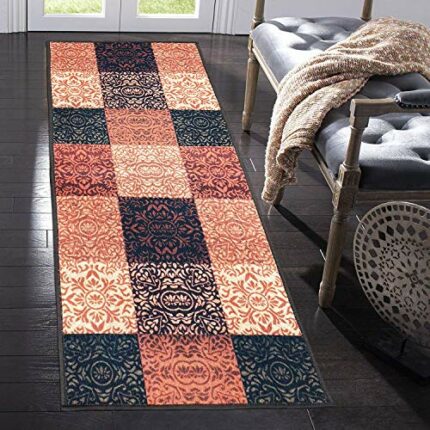 Efinito 3D Printed Persian Carpet Rug (Multicolour, Polyester, 56x140 cm)