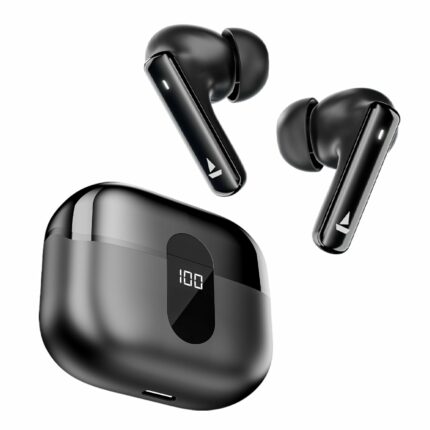 boAt Airdopes 121 Pro Plus, 100HRS Battery, 4Mics ENx, 50ms Low Latency, Fast Charge, LED Display, IPX5, v5.3 Bluetooth in Ear Earbuds, TWS Ear Buds Wireless Earphones with mic (Black) | Noise Cancelling | Long Battery Life | Fast Charging