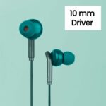 ZEBRONICS Zeb-Bro in Ear Wired Earphones with Mic, 3.5mm Audio Jack, 10mm Drivers, Phone/Tablet Compatible(Blue) (Green) | Wireless | Bluetooth | Earbuds | Noise Cancelling | Long Battery Life | Fast Charging - Image 3