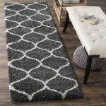 Efinito Modern Fluffy Silky Micro Fiber Polyster Carpet for Bedroom, Study Room, Kisd Room, Guest Room ETC ('Grey and Ivory, 12x24 Inch) - Image 2