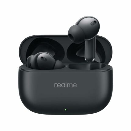 realme Buds T310 Truly Wireless in-Ear Earbuds with 46dB Hybrid ANC, 360? Spatial Audio, 12.4mm Dynamic Bass Driver, Upto 40Hrs Battery and Fast Charging (Vibrant Black) | Bluetooth | Noise Cancelling | Long Battery Life