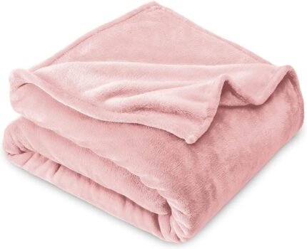 Efinito? Premium Plush Single Blanket | 300 GSM Lightweight Cozy Soft for Bed, Sofa, Couch, Travel & Camping| 150x220 cm or 60X86 inches | Pink
